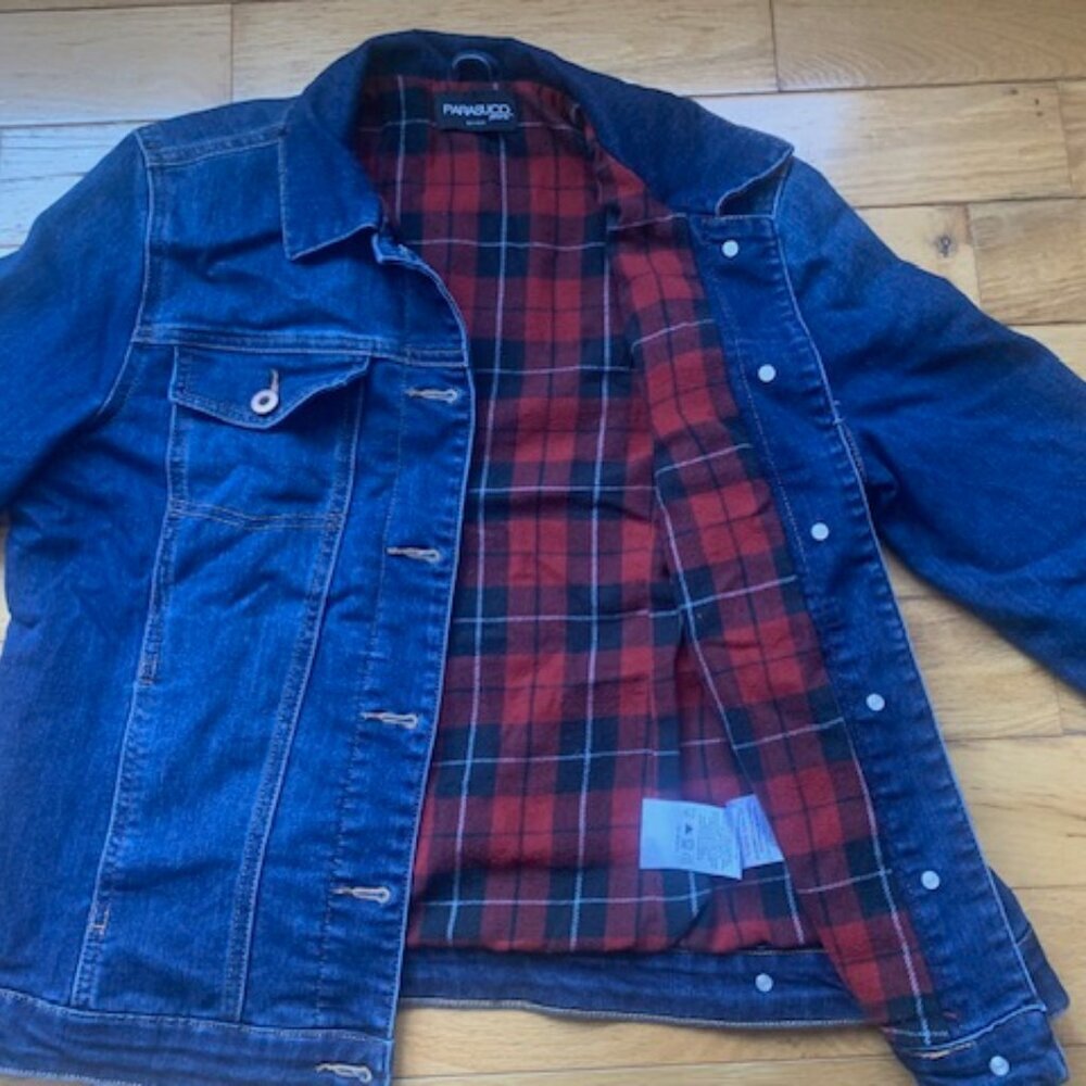 Parasuco Jeans Women’s Denim Jacket Plaid Lined Medium - Picture 3 of 9